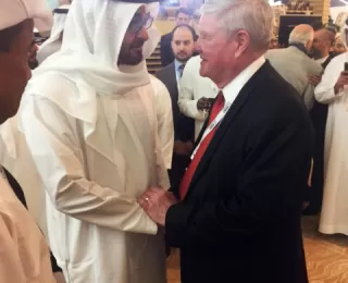 General Joe Ralston met with the Crown Prince of Abu Dhabi, Mohammed bin Zayed Al Nahyan, on the margins of the 2017 IDEX conference in the U.A.E..