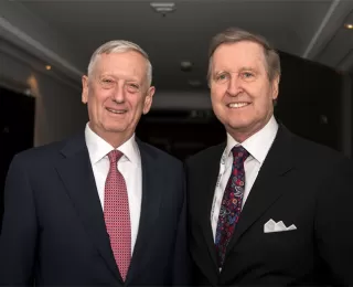 Secretary William Cohen met with US Secretary of Defense Jim Mattis on the margins of the Munich Security Conference in Germany. Credit: Office of the US Secretary of Defense
