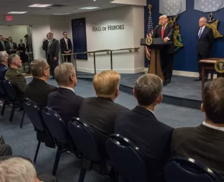Secretary William Cohen attended Secretary of Defense Jim Mattis’ swearing in ceremony at the Pentagon.