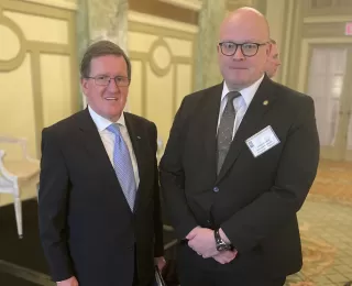 Lord George Robertson and Finnish Ambassador to the US Mikko Hautala