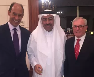 General Paul Kern and Ambassador Michael Corbin meet with the Assistant Minister of Defense of Saudi Arabia, Lt. Gen. (Ret.) Mohammed Al-Ayeesh.