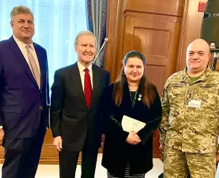 Secretary Cohen meets with Dr. William LaPlante, Under Secretary of Defense for Acquisition and Sustainment, Ukraine’s Ambassador Oksana Markarova, and Ukraine’s Defense Attaché Major General Boris Kremenetskyi